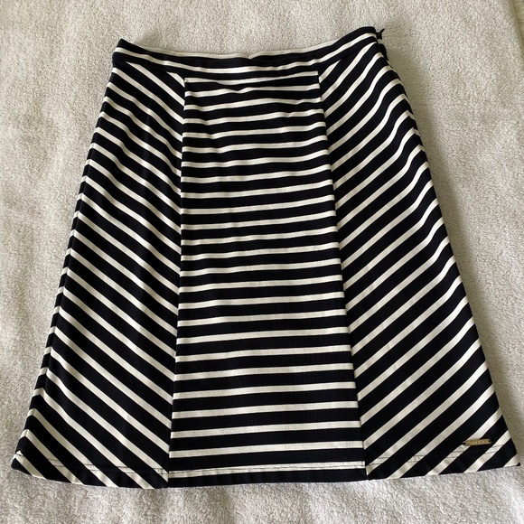 SAINT JAMES France ~ 8-US 40-FR ~ Navy Blue and White Striped Skirt - Picture 1 of 5